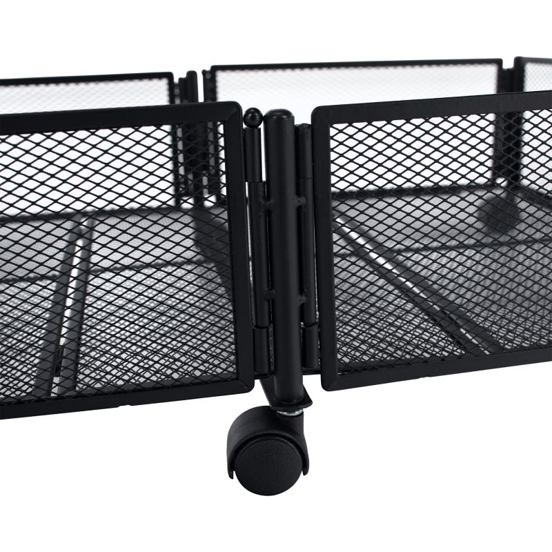 Organizér pod posteľ, 60cm, s kolieskami, čierny, TOMKO TYP 1