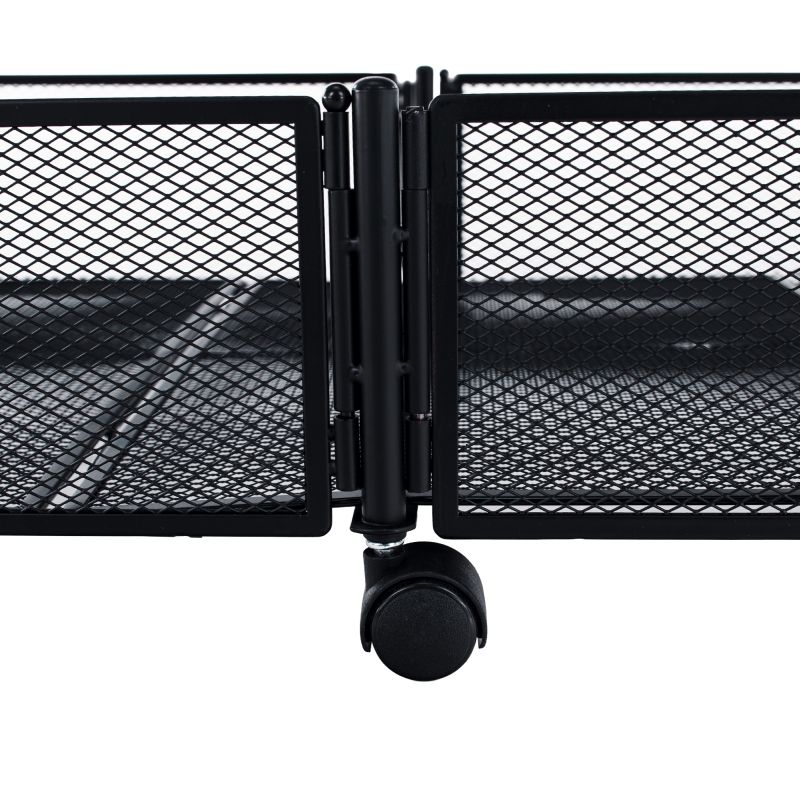 Organizér pod posteľ, 120cm, s kolieskami, čierny, TOMKO TYP 2