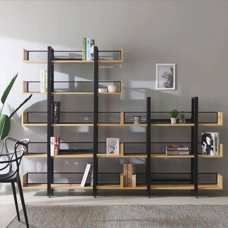 Regál, 120cm, 3-policový, dub, čierny, KILIS NEW TYP 1