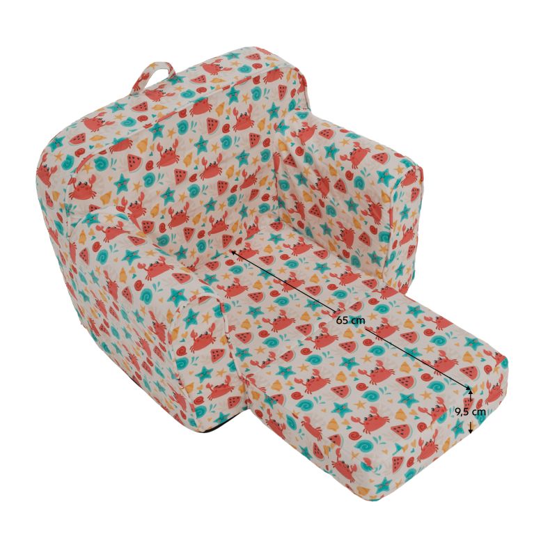 Rozkladací sedací vak, 60cm, mix farieb, KIDY