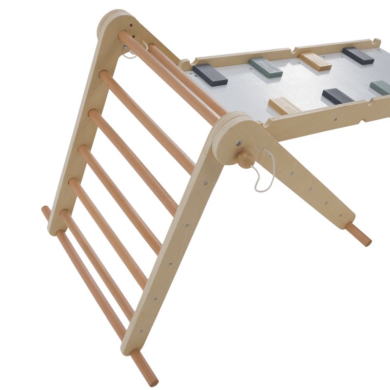 Montessori Piklerovej trojuholník 3v1, prírodný, mix farieb, OPRIN