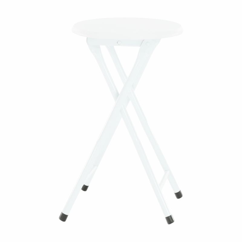 Skladacia stolička, 30cm, biela, kov, MDF, AMADEO NEW