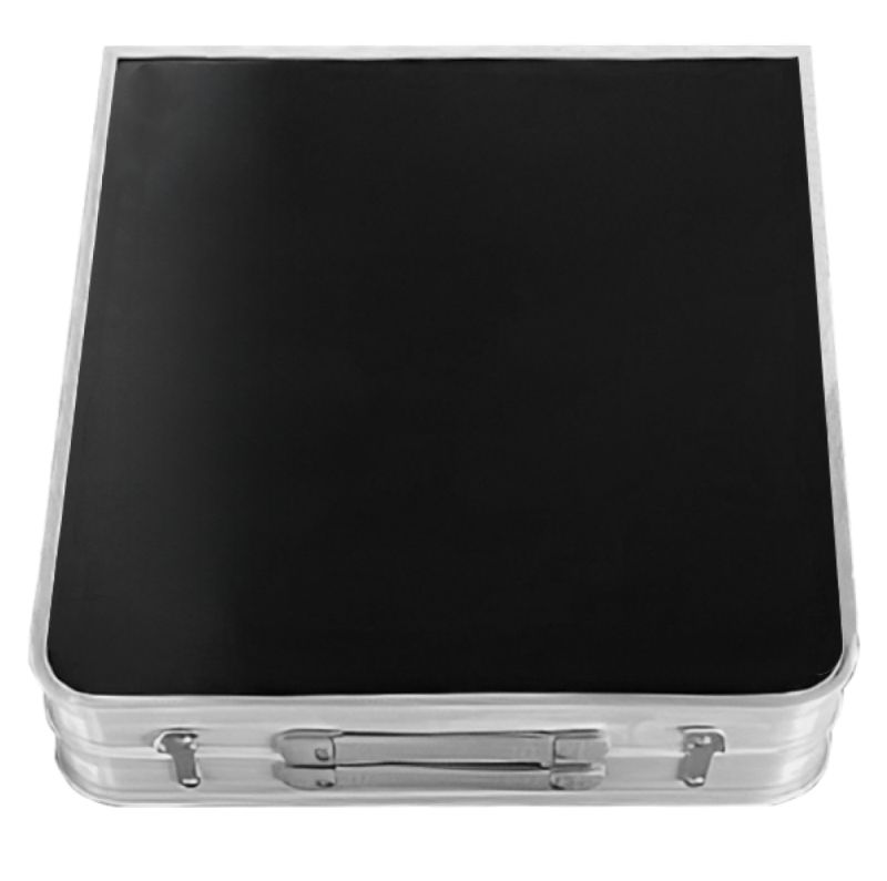 Skladací, kempingový stôl s organizérom, 120x47cm, hliník, MDF, látka, KEPI TYP 3