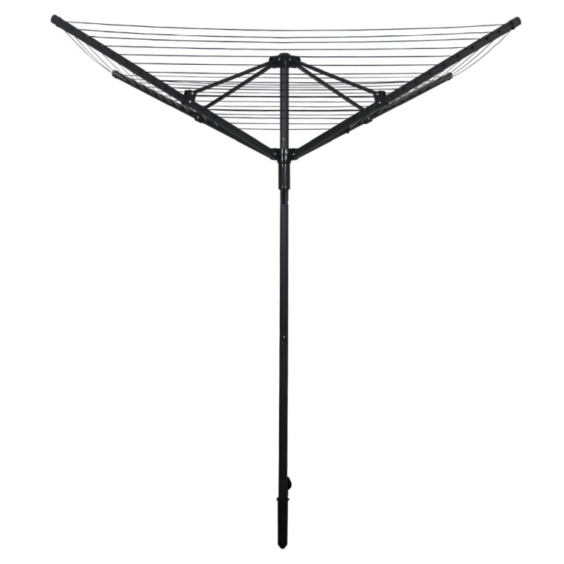 Záhradný sušiak na bielizeň, 205cm, čierny, 45m, ROTARY NEW TYP 3