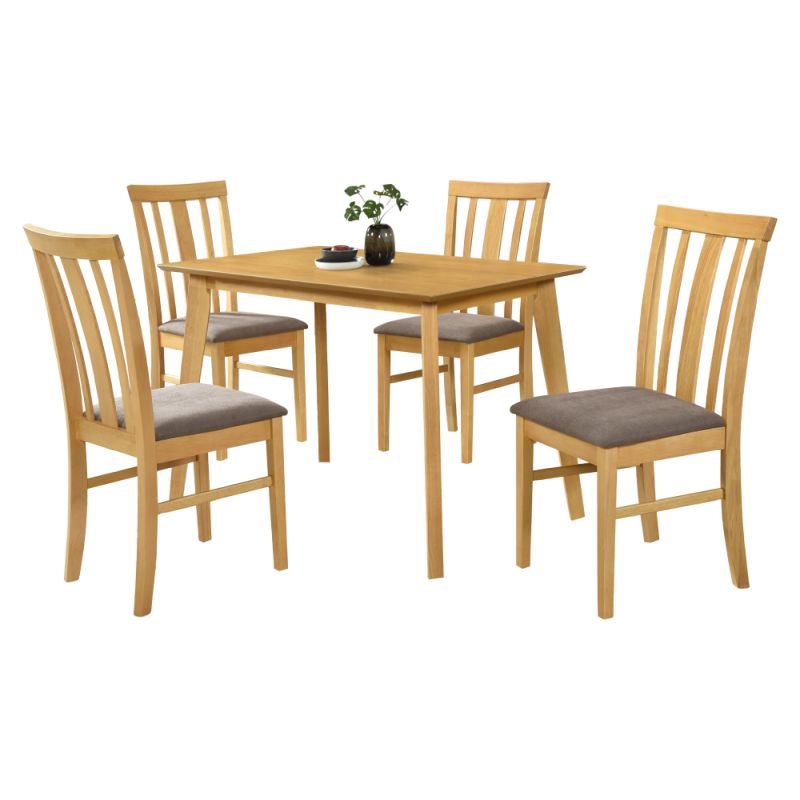 Jedálenský set 1+4, 110x70cm, MDF, dub sonoma, tmavohnedá, ROIS SET