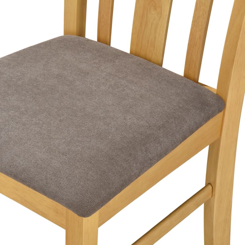 Jedálenský set 1+4, 110x70cm, MDF, dub sonoma, tmavohnedá, ROIS SET