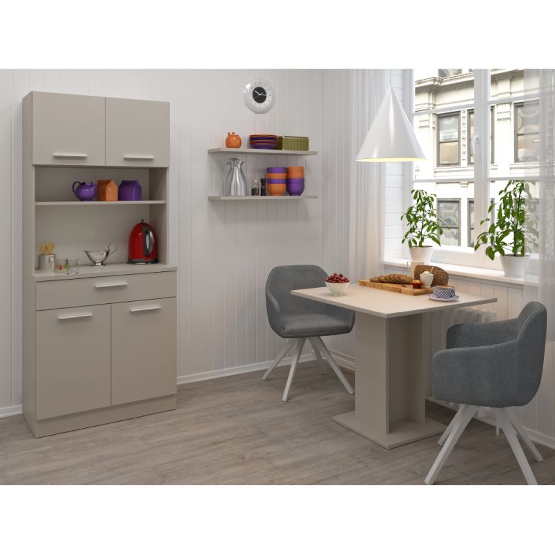 Štvordverový kredenc, 80cm, kašmír, DOMIS NEW