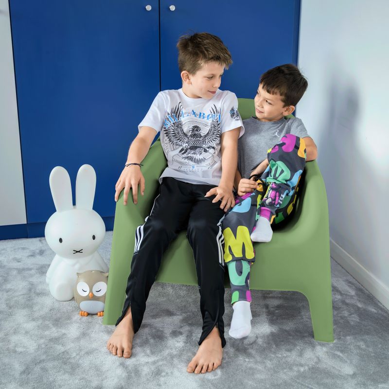 Záhradné stohovateľné kreslo, zelený plast, SOKRA NEW