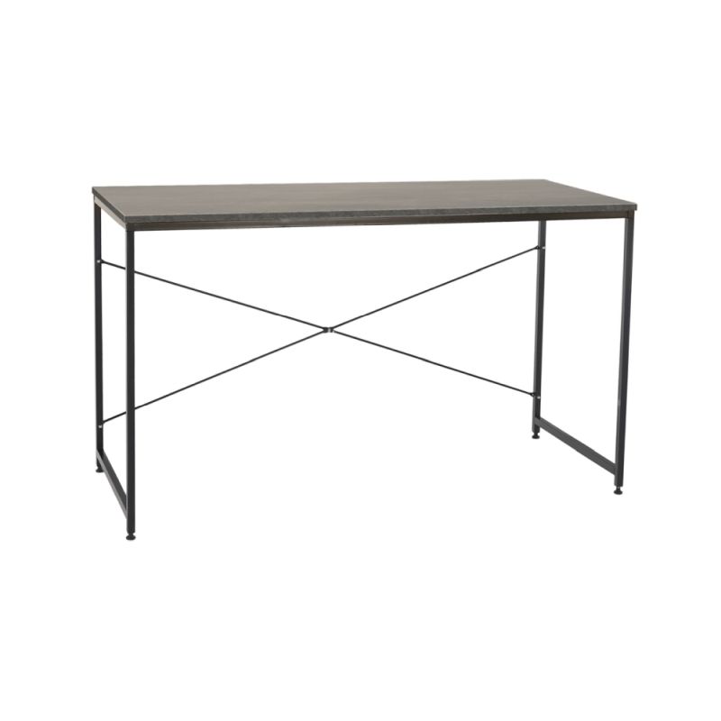Písací stôl, 120x60cm, betón, čierny, MELLORA