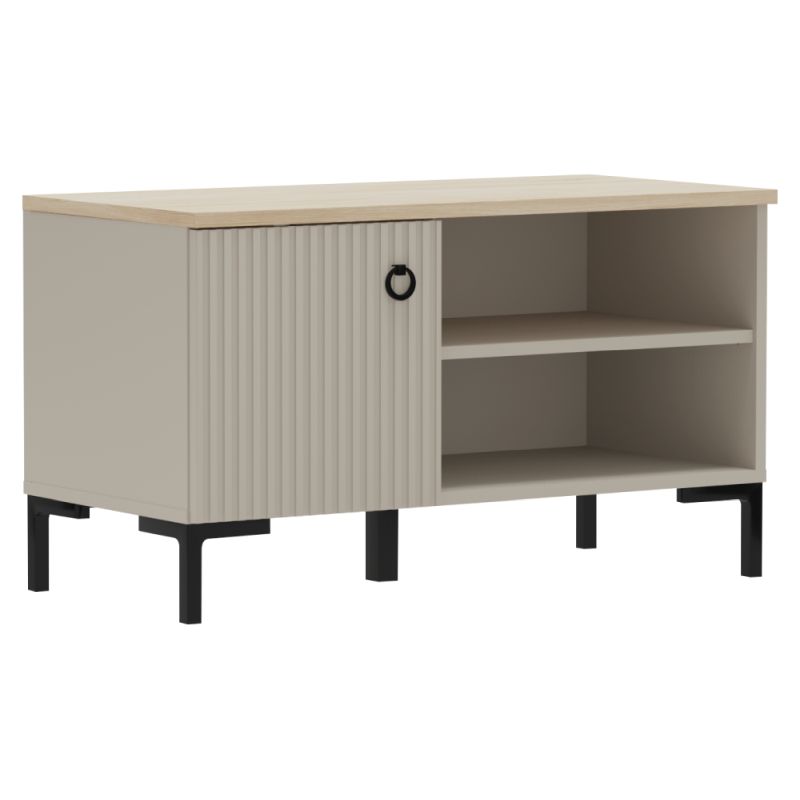 Botník, 85cm, sivohnedý Taupe, dub silverjack, DOMCA 1D
