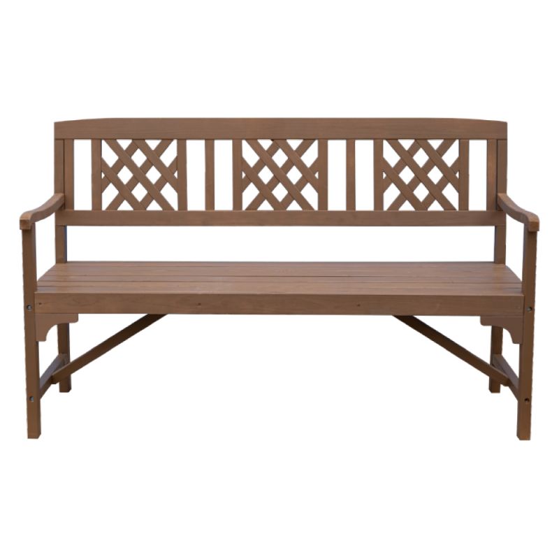 Drevená záhradná lavička, 148cm, masív, hnedá, ENELA
