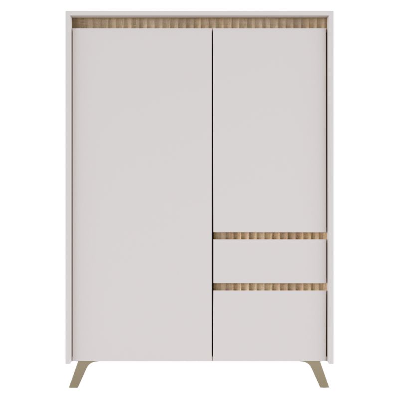 Komoda, 95cm, kašmír, dub sonoma, kombinovaná, LONGY REG2D1S1K