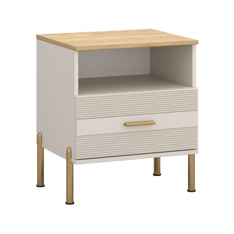 Nočný stolík, 52cm, kašmír, dub kamenný, RUNOL 1S