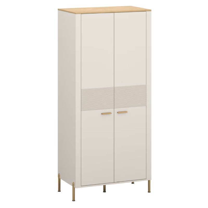 Skriňa, 98cm, vešiaková, kašmír, dub kamenný, RUNOL 2D