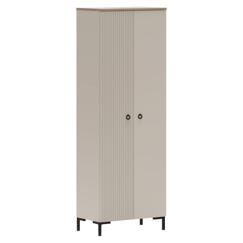 Skriňa, vešiaková, 70cm, sivohnedá Taupe, dub silverjack, DOMCA 2D