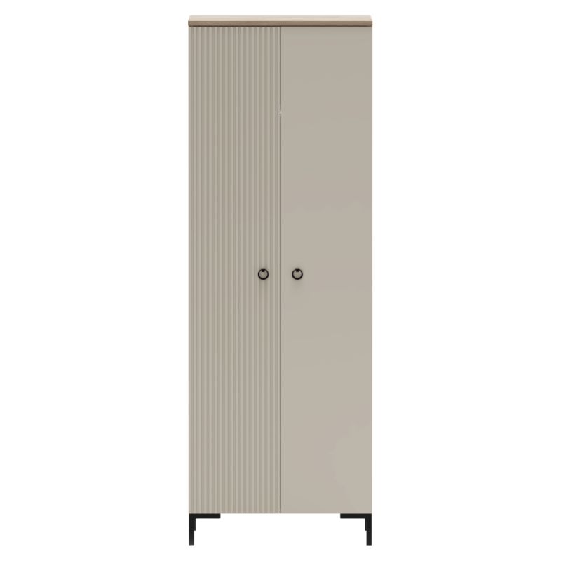 Skriňa, vešiaková, 70cm, sivohnedá Taupe, dub silverjack, DOMCA 2D