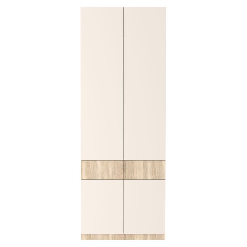 Skriňa, 80cm, kombinovaná, dub sonoma, kašmír, VERTIO SZF4D2S