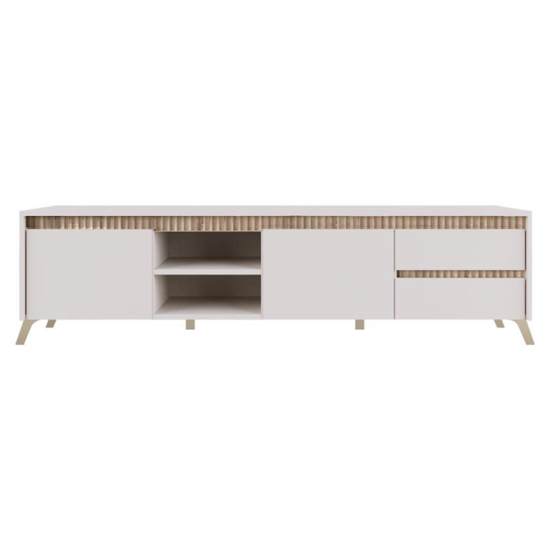 TV stolík, 206cm, kašmír, dub sonoma, LONGY RTV2K2So