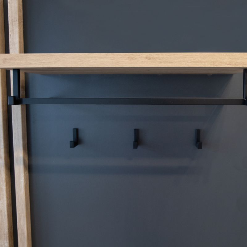 Predsieňová zostava, 150cm, antracit lesk, dub artisan, ALIVA V2