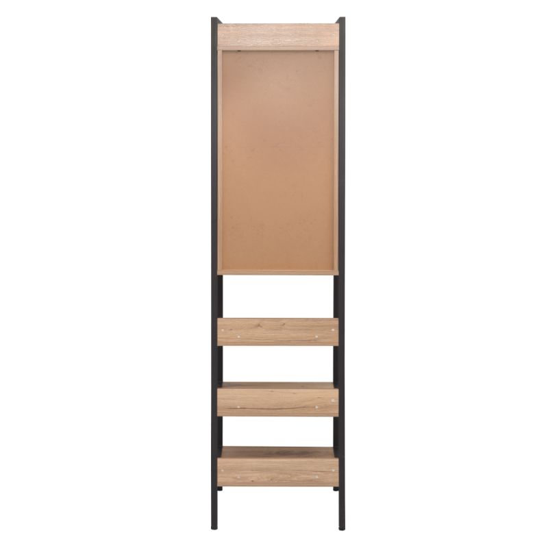 Regál na víno, 44cm, dub, čierny, VINPO