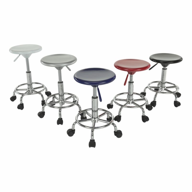 Stolička, 35cm, biela, chróm, MABEL 4 NEW