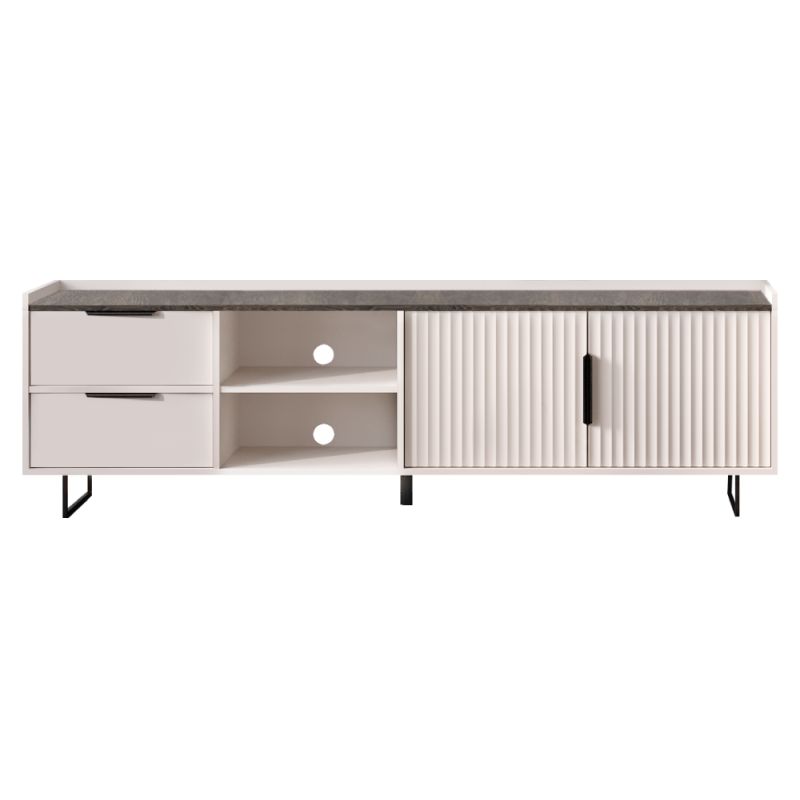 TV stolík, 200cm, kašmír, norkový gaštan arvadonna, FRESIO RTV2D2S