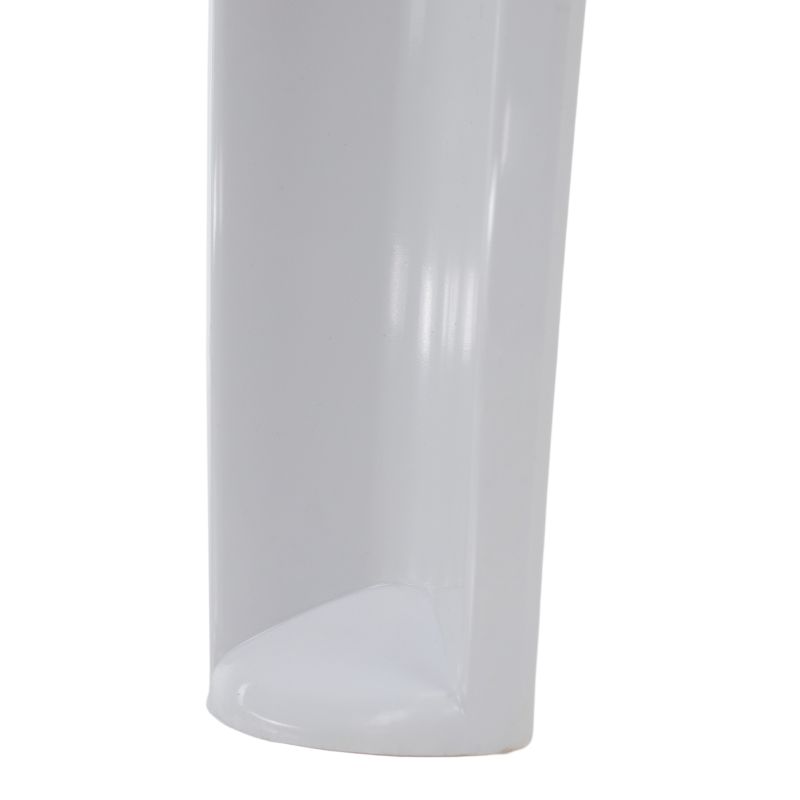 Záhradné stohovateľné kreslo, biely plast, MEDRO