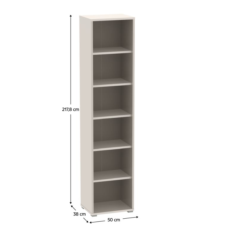 Vysoký regál, 50cm, kašmír, RIOMA NEW TYP 02