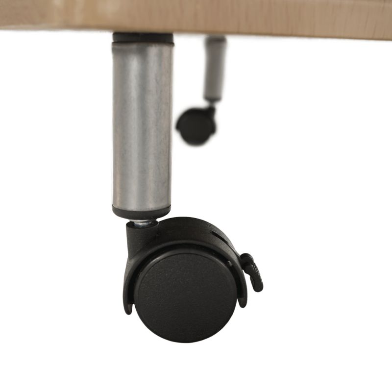 Servírovací stolík, 60cm, buk, strieborný, LIMA