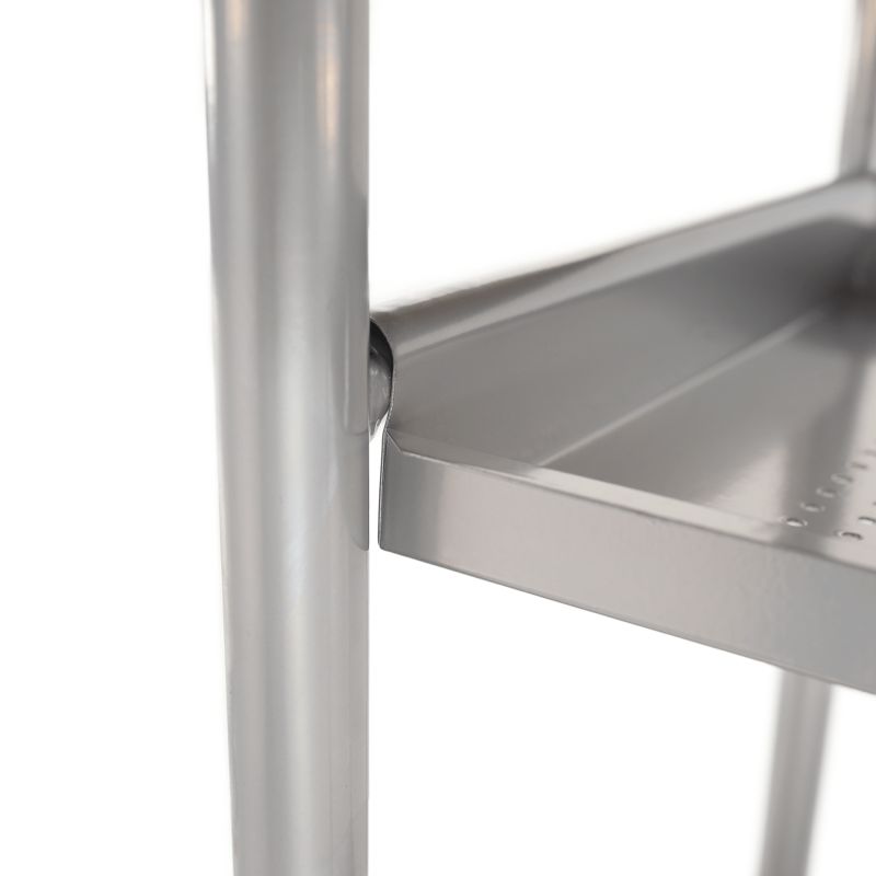 Servírovací stolík, 60cm, buk, strieborný, LIMA