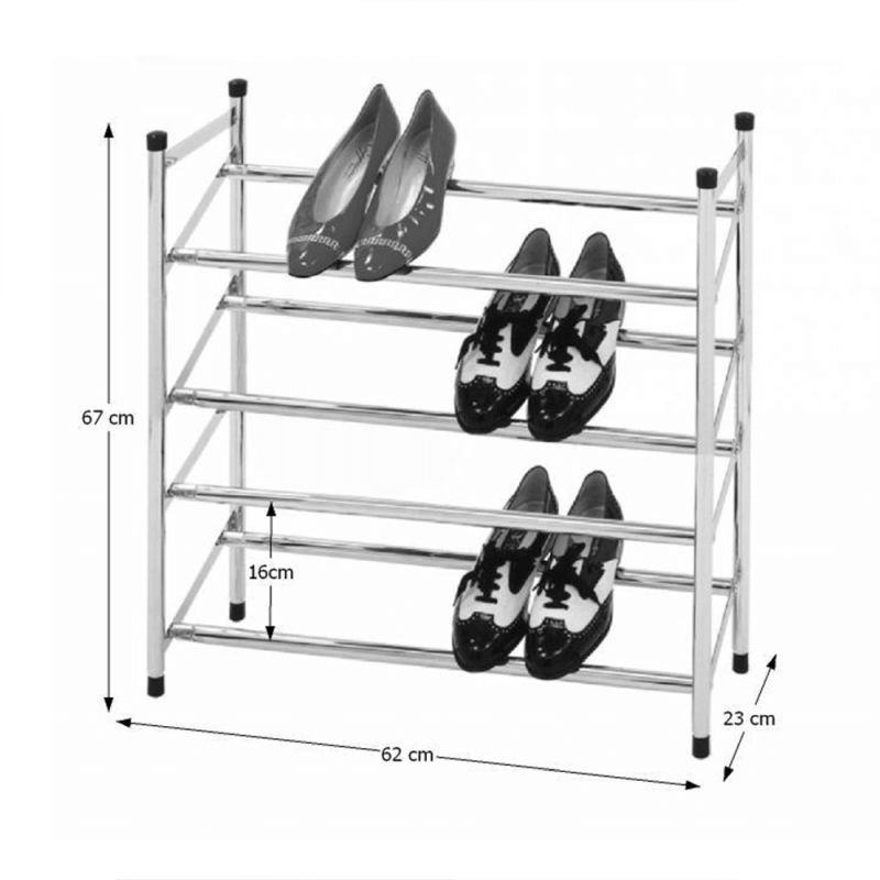 Botník, 62-110cm, nastaviteľný, chróm, DITA