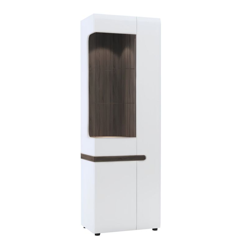 Vitrína, 64cm, biela, LYNATET TYP 01