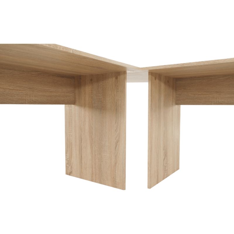 PC stôl, 203x176cm, dub sonoma, biely, MAURUS NEW MA11