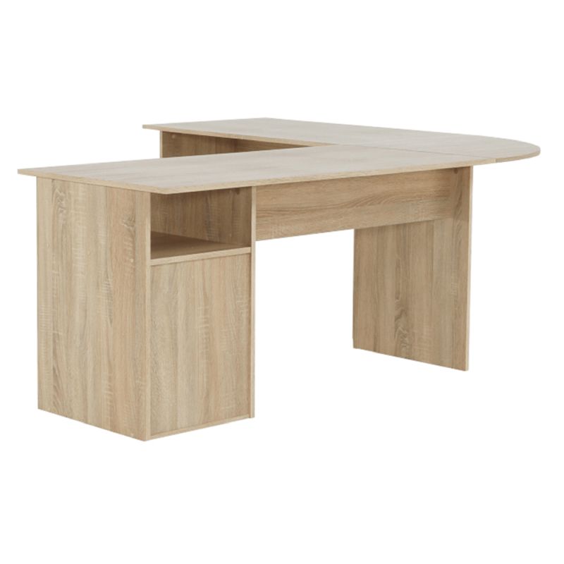 PC stôl, 203x176cm, dub sonoma, biely, MAURUS NEW MA11
