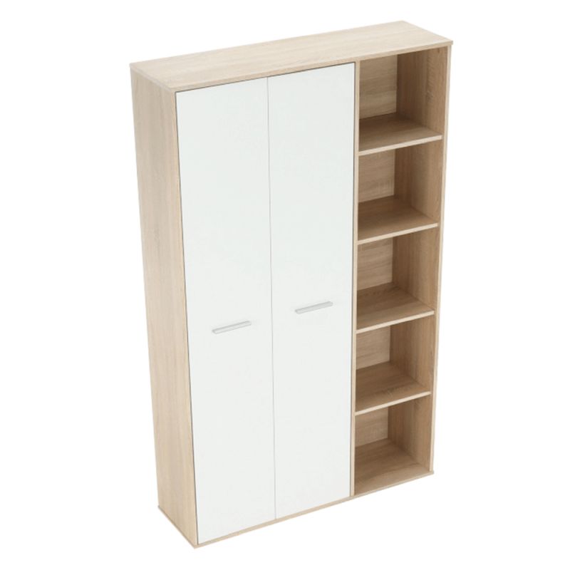 Skriňa, 111cm, dub sonoma, biela, MAURUS NEW MA52