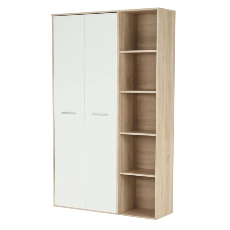 Skriňa, 111cm, dub sonoma, biela, MAURUS NEW MA52