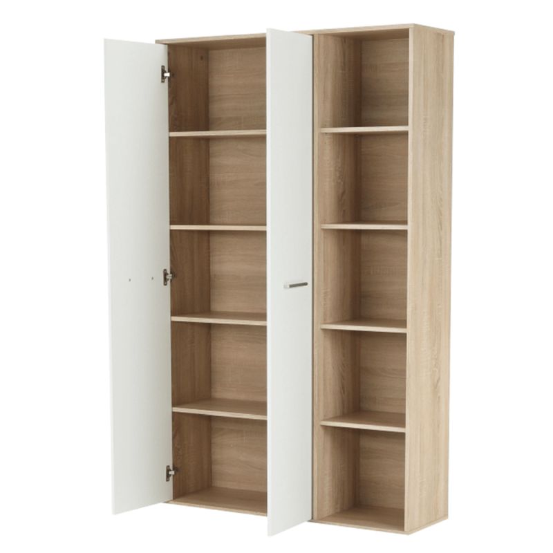 Skriňa, 111cm, dub sonoma, biela, MAURUS NEW MA52