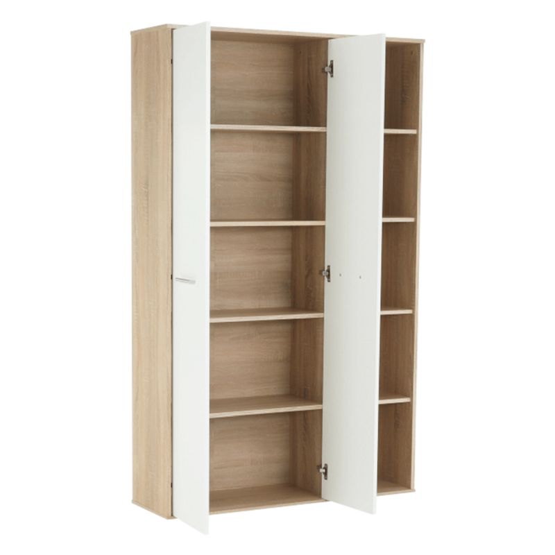 Skriňa, 111cm, dub sonoma, biela, MAURUS NEW MA52