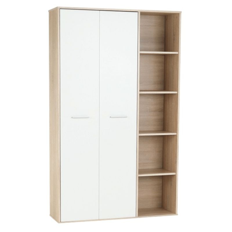 Skriňa, 111cm, dub sonoma, biela, MAURUS NEW MA52