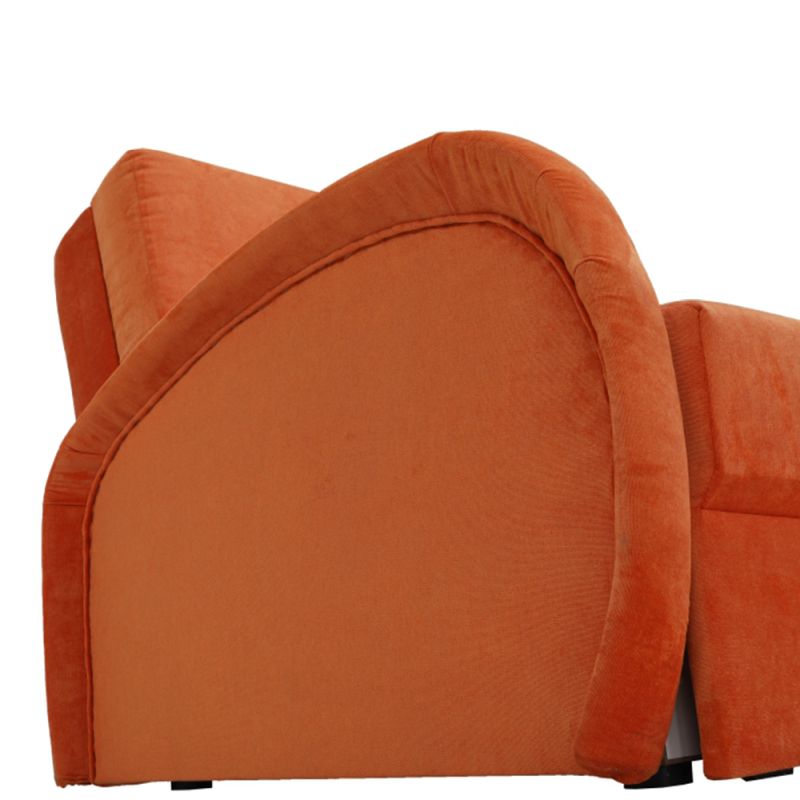 Kreslo, rozkladacie, oranžová látka, MILI 1