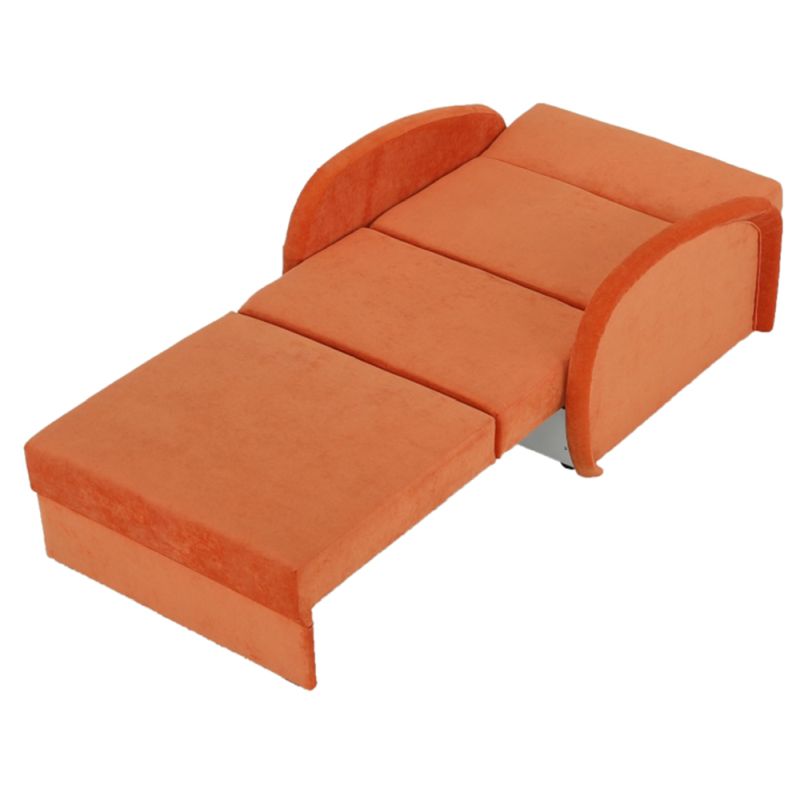 Kreslo, rozkladacie, oranžová látka, MILI 1