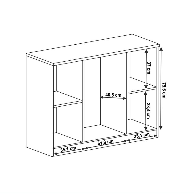 Komoda, 140cm, kombinovaná, dub lefkas, TEDY TYP T6