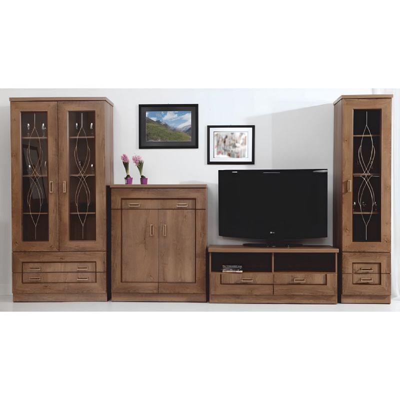 RTV stolík, 118cm, dub lefkas, TEDY Typ T11
