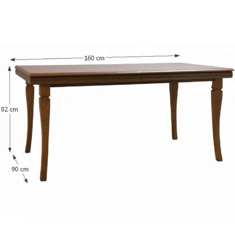 Jedálenský stôl, 160x90cm, rozkladací, DTD, samoa king, KORA ST