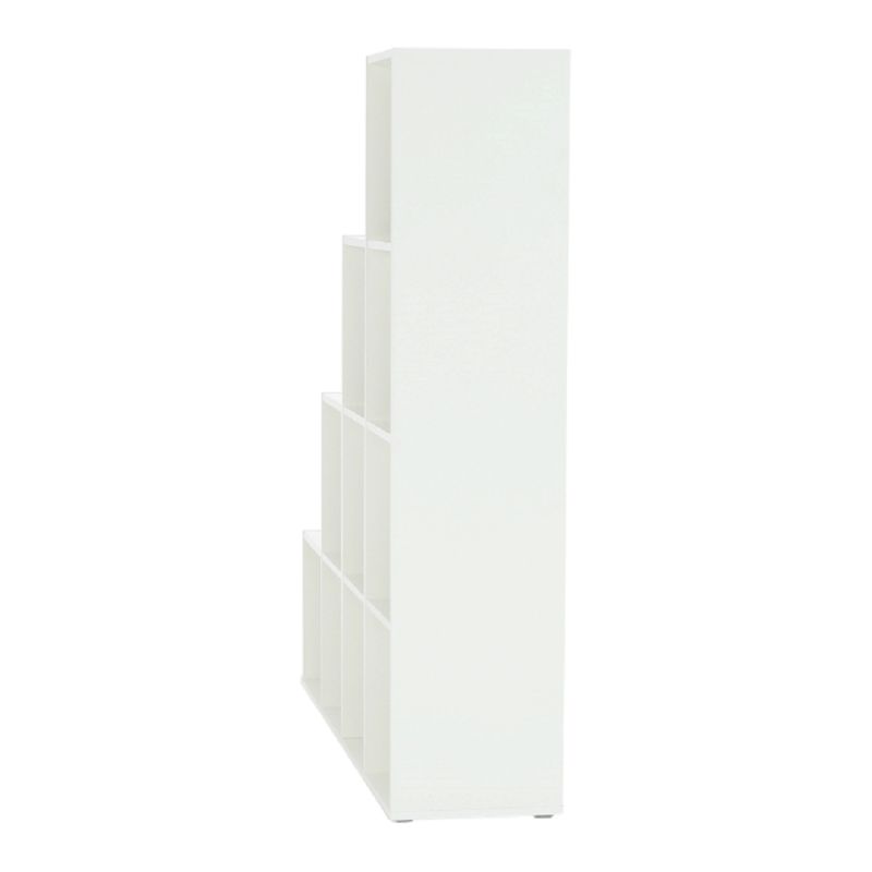 Regál, 139cm, biely, pyramída, NORAH