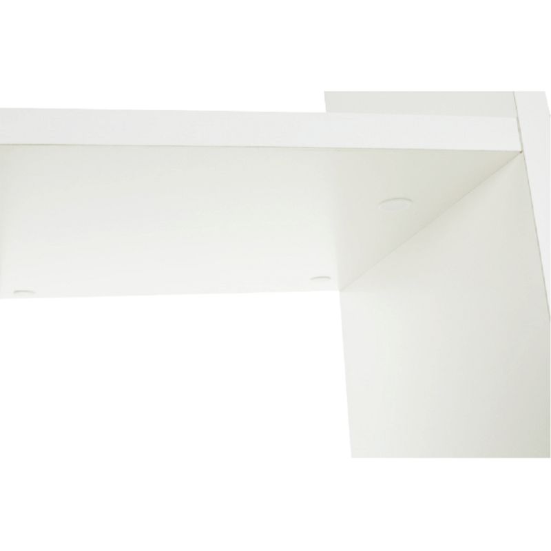 Regál, 139cm, biely, pyramída, NORAH