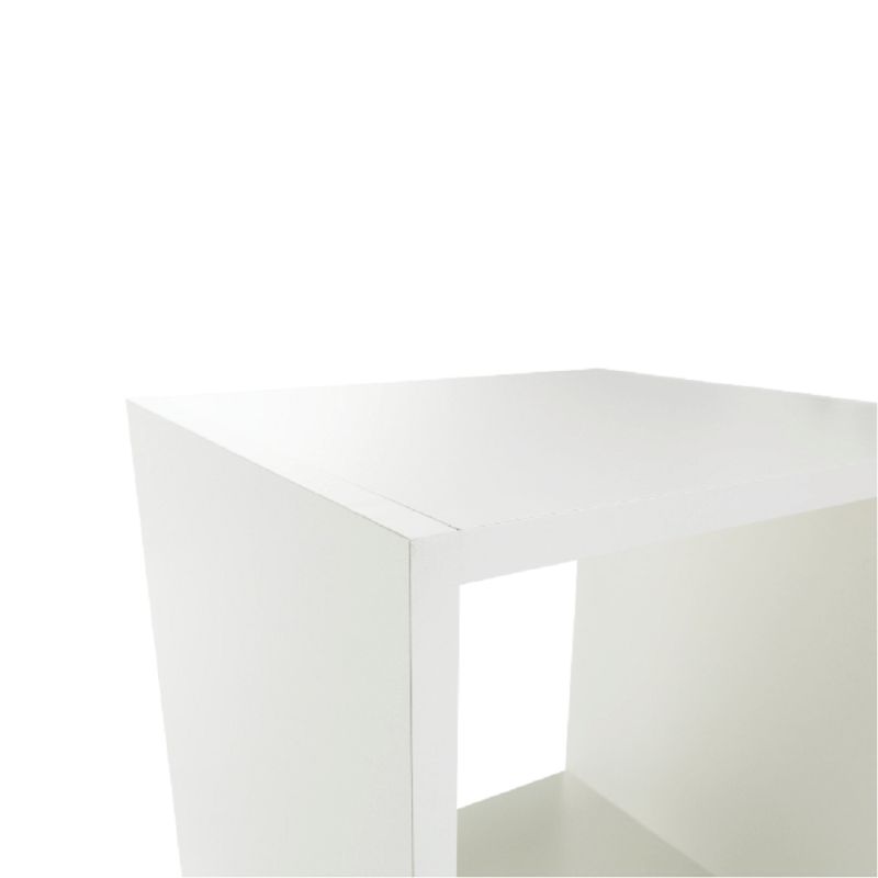 Regál, 139cm, biely, pyramída, NORAH