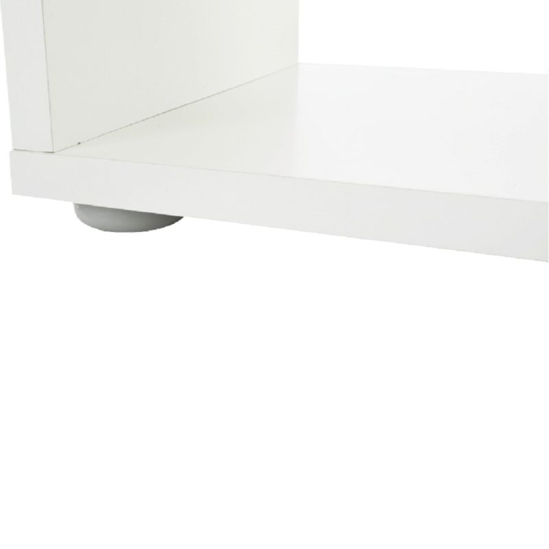 Regál, 139cm, biely, pyramída, NORAH