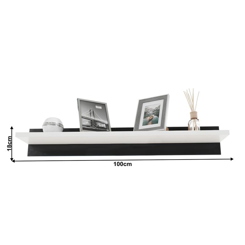 Obývacia stena, 250cm, biela, čierna, LEO