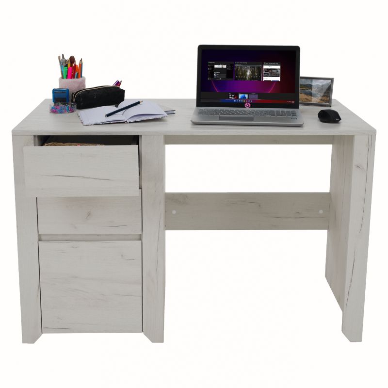 PC stôl, 118x60cm, biely craft, ANGEL typ 80 3S